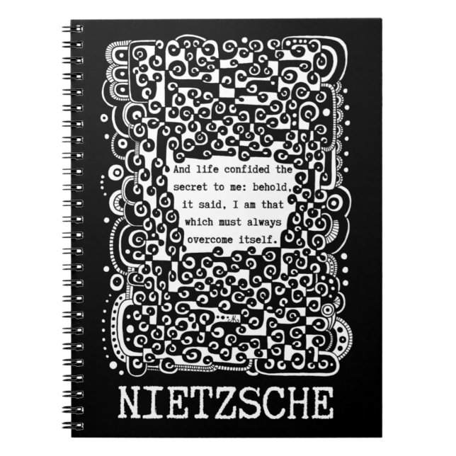 Carnet Lifes SECRET citation de Nietzsche (Devant)