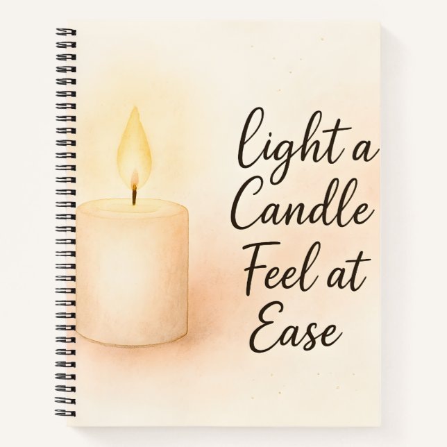 Carnet Light a Candle, Feel at Ease" Serenity  (Devant)