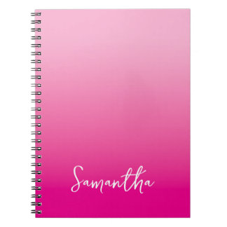 Carnet Light and Hot Pink Ombre Script Name