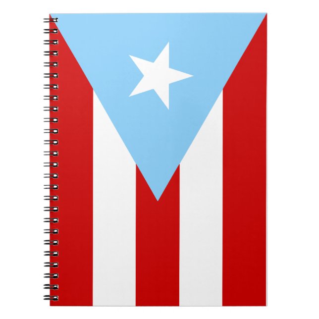 Carnet Light Blue Puerto Rican Flag (Devant)