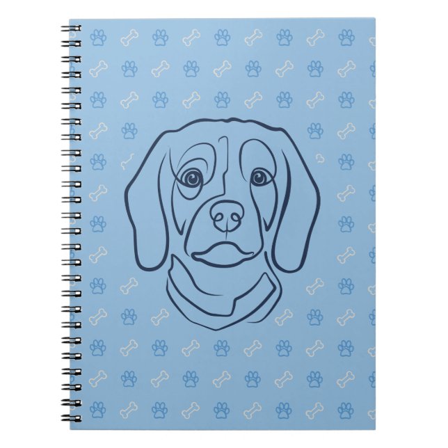 Carnet Ligne de Beagle, Élégance avec Attitude (Devant)