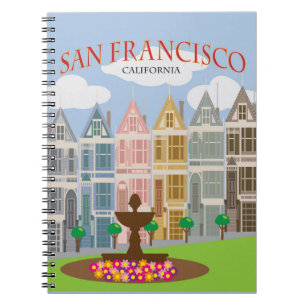 Carnet Ligne de carte postale San Francisco vintage