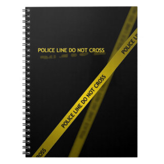 Carnet ligne de police jaune noir
