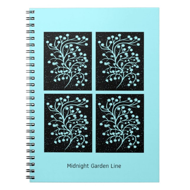 Carnet Ligne Jardin de Minuit Turquoise Mist (Devant)