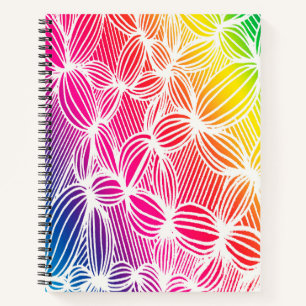 Carnet Lignes arc-en-ciel courbes
