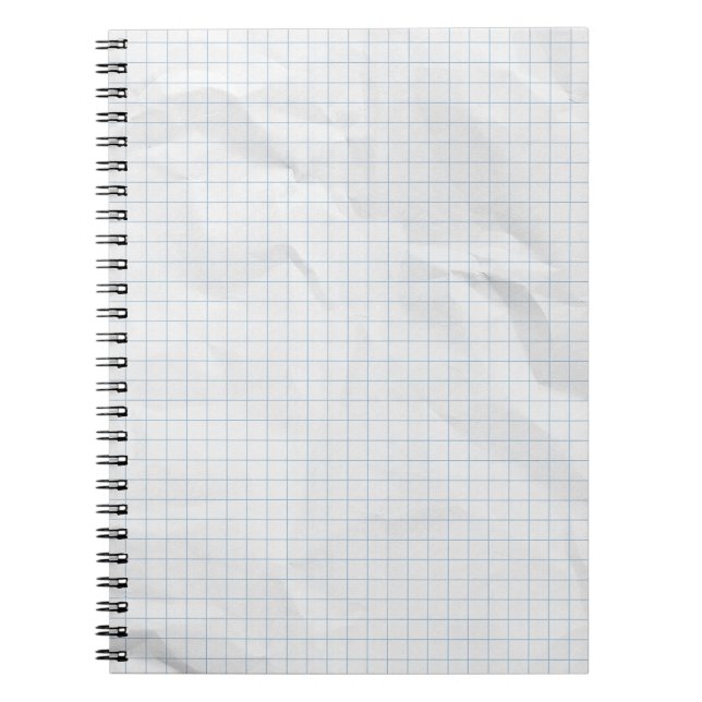 Carnet Lignes bleues en papier recadré blanc (Devant)