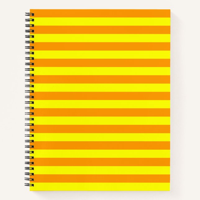 Carnet Lignes de bandes orange jaune (Devant)