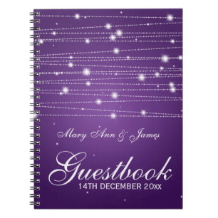 Carnet Lignes de scintillement de Guestbook de mariage