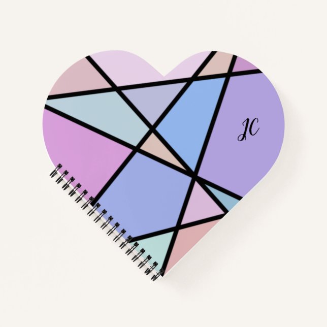 Carnet Lignes et formes géométriques multicolores (Devant)