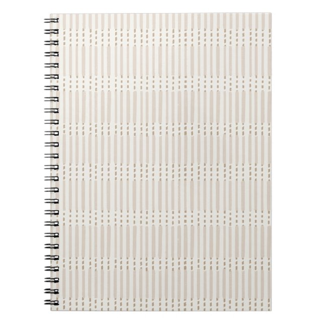 Carnet Lignes minimalistes bohème gris neutre (Devant)