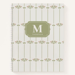 Carnet Lignes traditionnelles botaniques victoriennes vin
