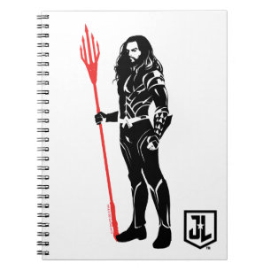 Carnet Ligue de Justice   Aquaman Pose Noir Pop Art