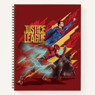 Carnet Ligue de Justice   Badge Superman, Flash et Batman
