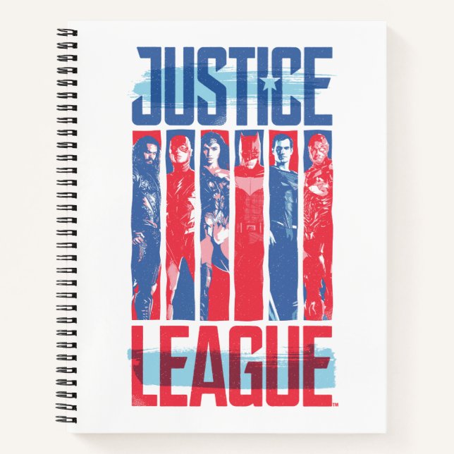 Carnet Ligue de Justice | Blue & Red Group Pop Art (Devant)