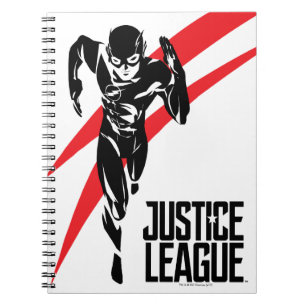 Carnet Ligue de Justice Flash Running Noir Pop Art