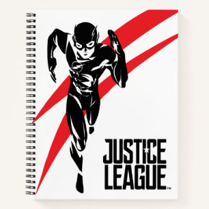 Carnet Ligue de Justice   Flash Running Noir Pop Art