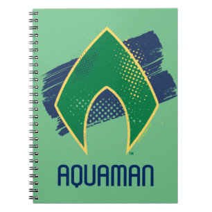 Carnet Ligue de Justice   Symbole Aquaman à demi-teintes 