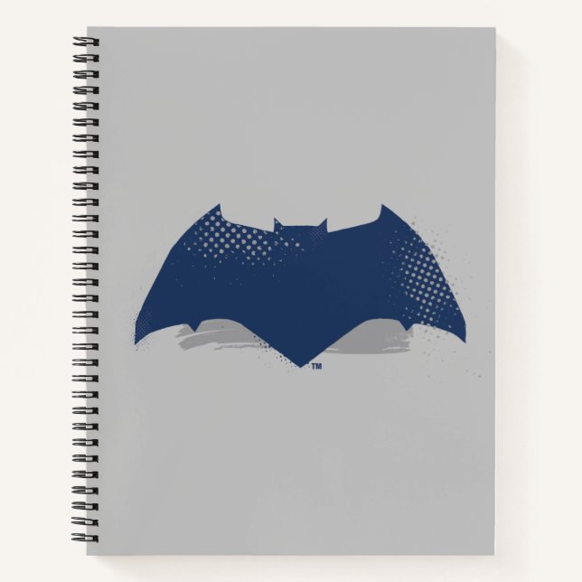 Carnet Ligue de Justice | Symbole Batman de brosse et dem (Devant)