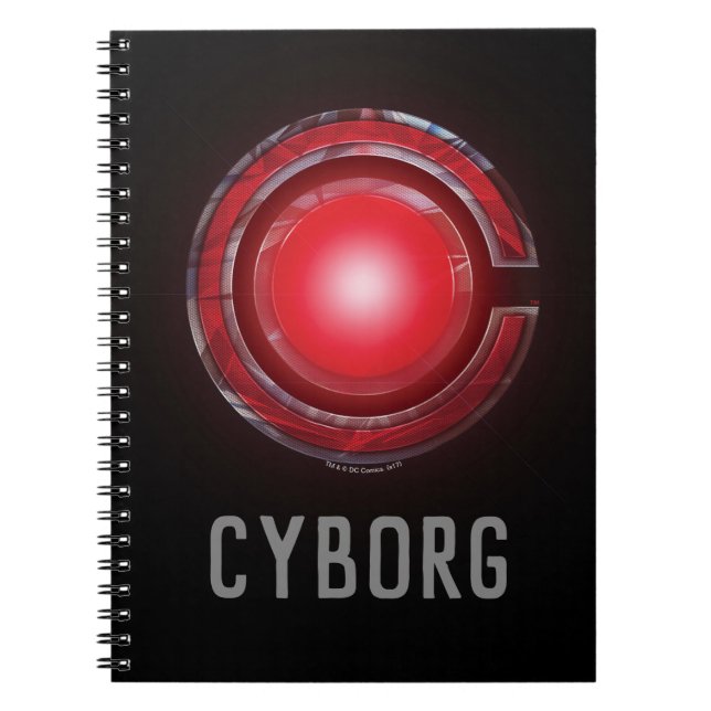 Carnet Ligue de Justice | Symbole Cyborg brillant (Devant)
