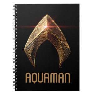 Carnet Ligue de Justice   Symbole d'aquaman métallique