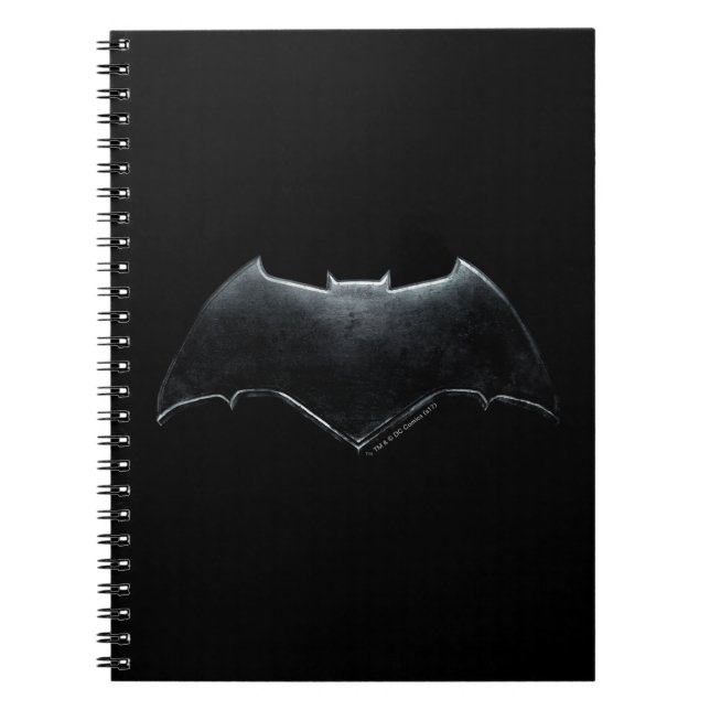 Carnet Ligue de Justice | Symbole de batman métallique (Devant)