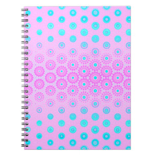 Carnet Lilac, bleu ciel et fleurs roses