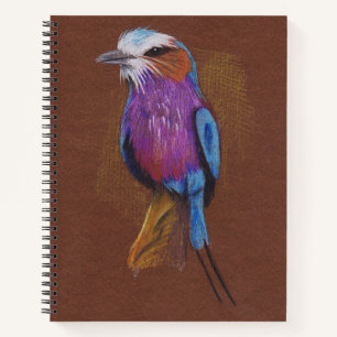 Carnet Lilac brasse rouleau illustration animal nat