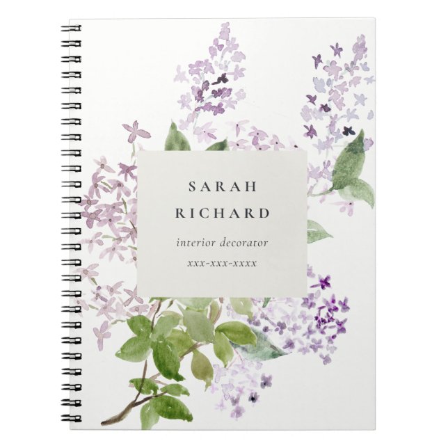Carnet Lilac Cottage Jardin Floral Bunch Business (Devant)