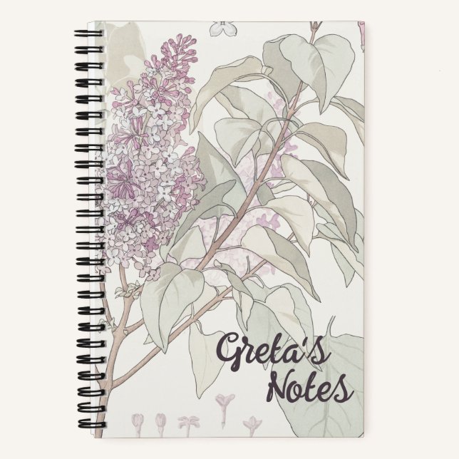 Carnet Lilac personnalisé (Recto)