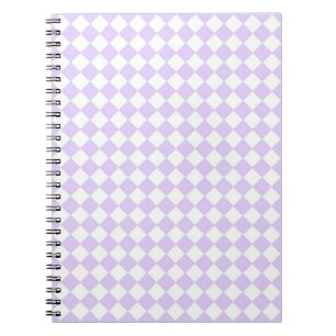 Carnet Lilac Purple Diamond À damiers motif