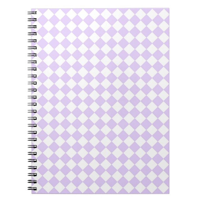 Carnet Lilac Purple Diamond À damiers motif (Devant)