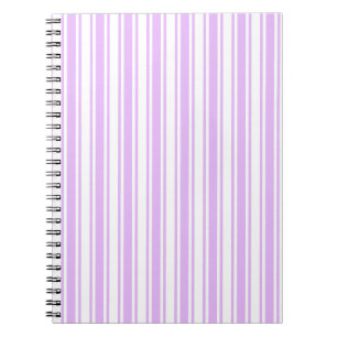 Carnet Lilac violet et blanc bonbons rayures