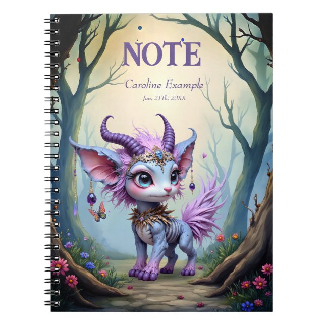 Carnet Lilac Whisper – Gardien de la Forêt Enchantée.  (Devant)