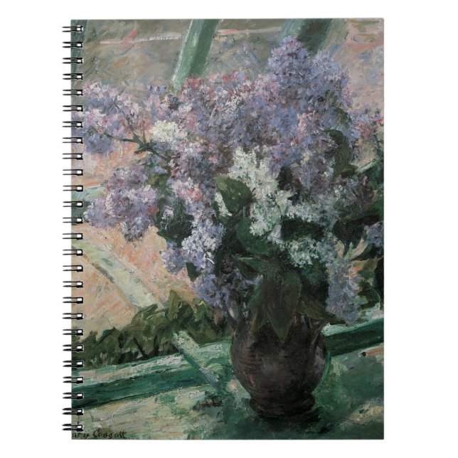 Carnet Lilacs dans une fenêtre par Mary Cassatt, Art Vint (Devant)