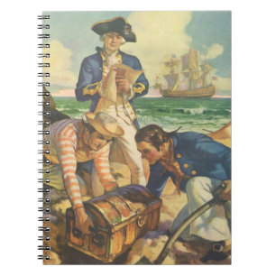 Carnet L'île au trésor, Vintage conte de fées pirates