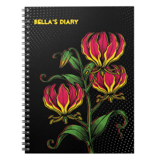 Carnet Lily à Flamme Néon : Pop Art Gloriosa superba