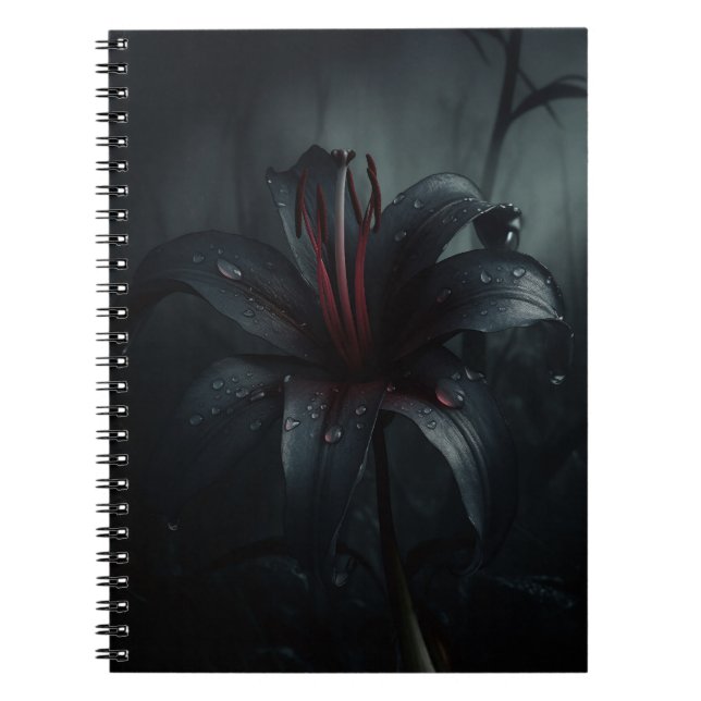 Carnet Lily noire gothique (Devant)