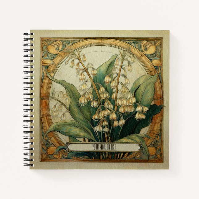 Carnet Lily of the Valley Art Nouveau (Devant)