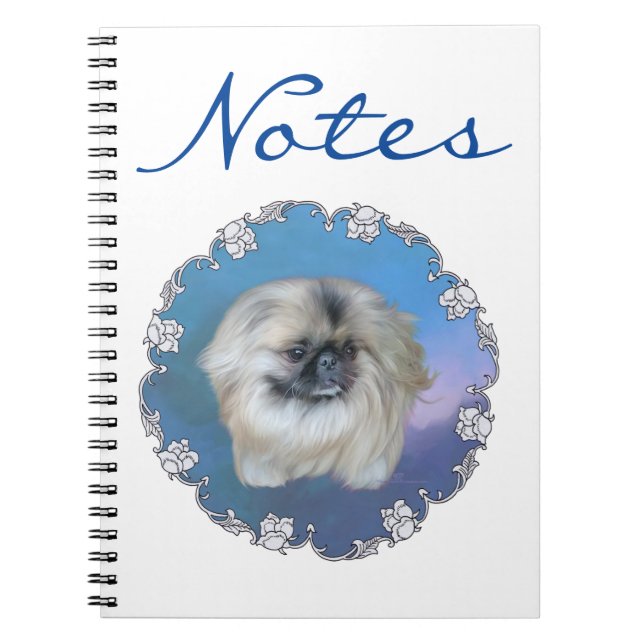 Carnet Lily Pékin sur fond bleu (Devant)