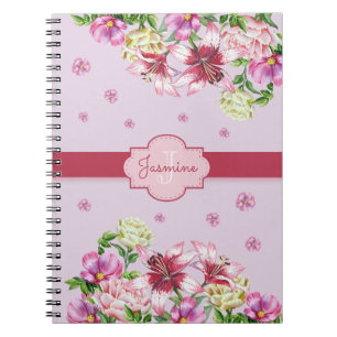 Carnet Lily & Peony Floral Purple