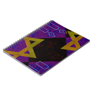 Carnet L'image à thème Hanukkah de SlipperyJoe's jaune do