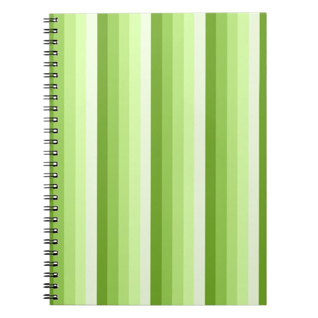 Carnet Lime green shadow stripes (Devant)
