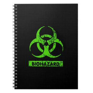 Carnet Lime Neon Vert Produits Chimiques Bio-Hazard Graph