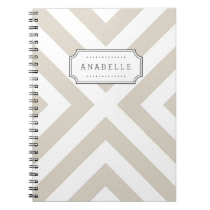 Carnet Lin Beige Mod X Chevron Monogramme