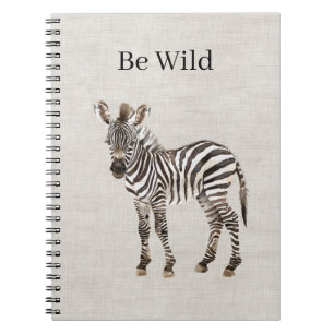 Carnet Lin faux zèbre safari animal