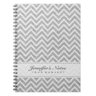 Carnet Linge de Motif gris clair et blanc Chevron