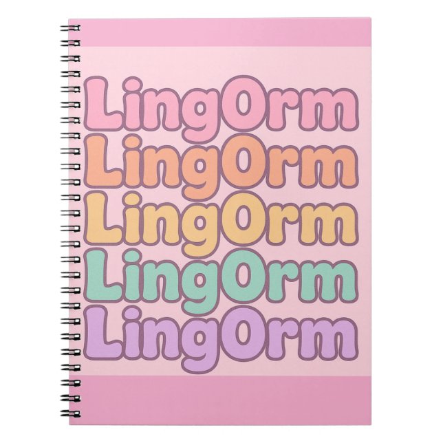Carnet Lingorm Kawaii Bubble Letter (Devant)