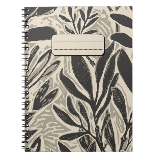 Carnet Linocut botanique (Devant)