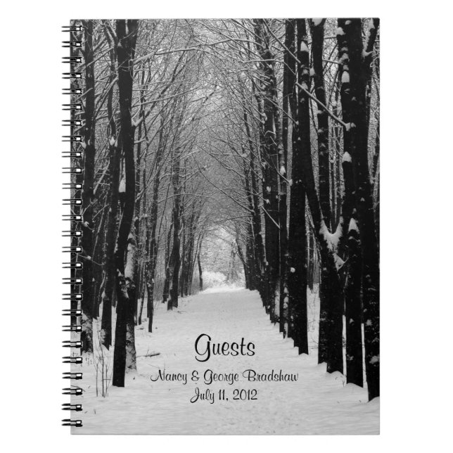 Carnet L'invité de mariage d'hiver signent dedans le (Devant)