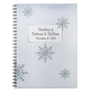 Carnet L'invité en cristal de mariage d'hiver de flocons